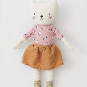 NWT H&M Plush Cat with Corduroy Skirt